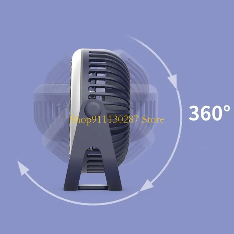 Ventilador carpa J1HC con ventilador con batería 2000mAh 2000mAh con cargador USB / luz LED para campamento - imagen 4