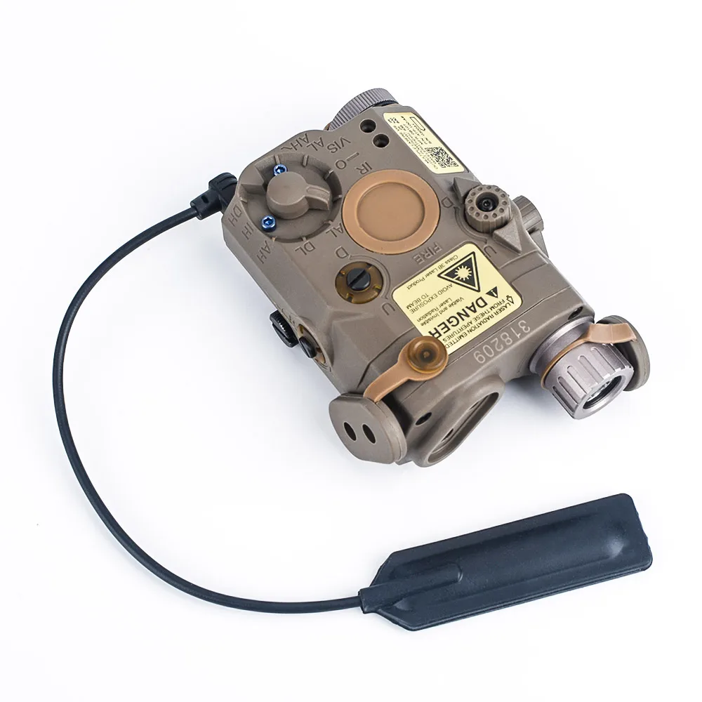 WADSN AN/PEQ15 mira láser de punto rojo, verde y azul, arma táctica, linterna, Rifle de caza, Airsoft, interruptor de presión de riel de 20mm - imagen 5