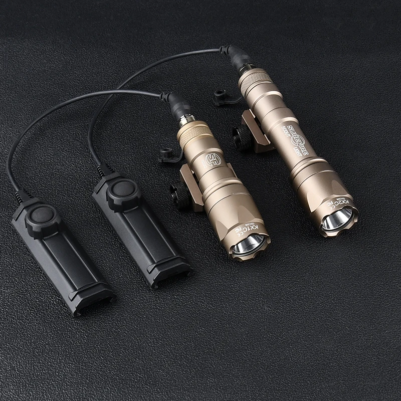 KDA Hunting M300 M600 SF Scout luz doble interruptor botón constante en Ajuste 20mm Rail táctica 400/600 lúmenes linterna de alta potencia - imagen 5