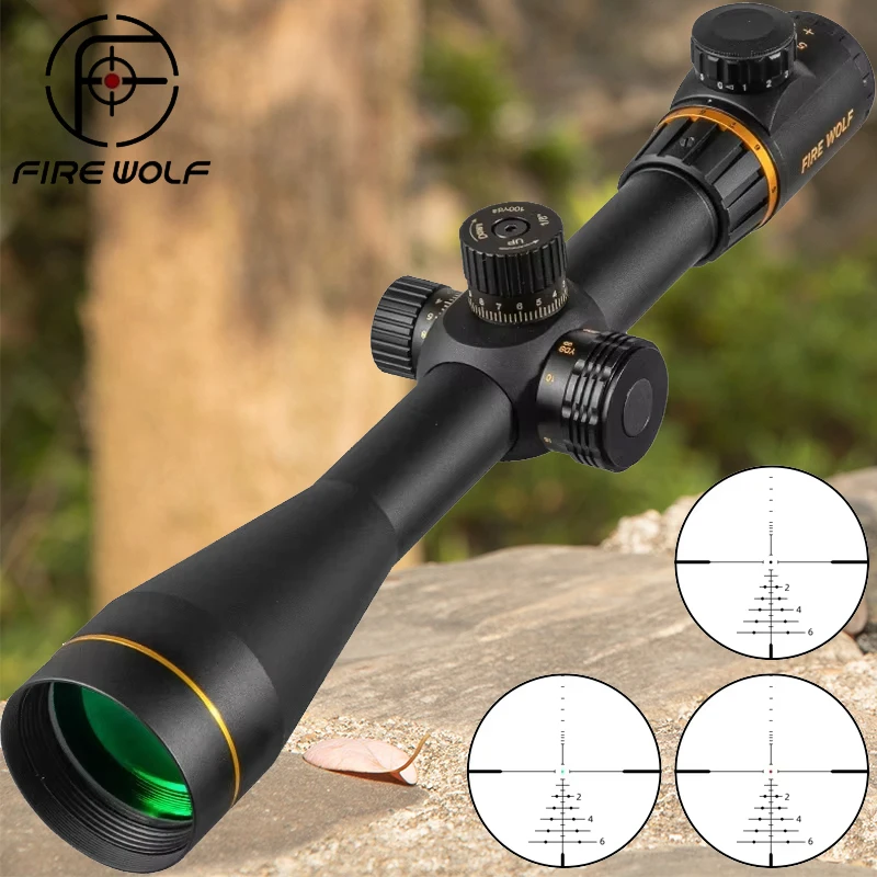 FIRE WOLF 5-15X50 FFP alcance caza mira óptica mira telescópica lado cruzado paralelo táctico Rifle alcance para Rifle de francotirador Airsoft - imagen 2