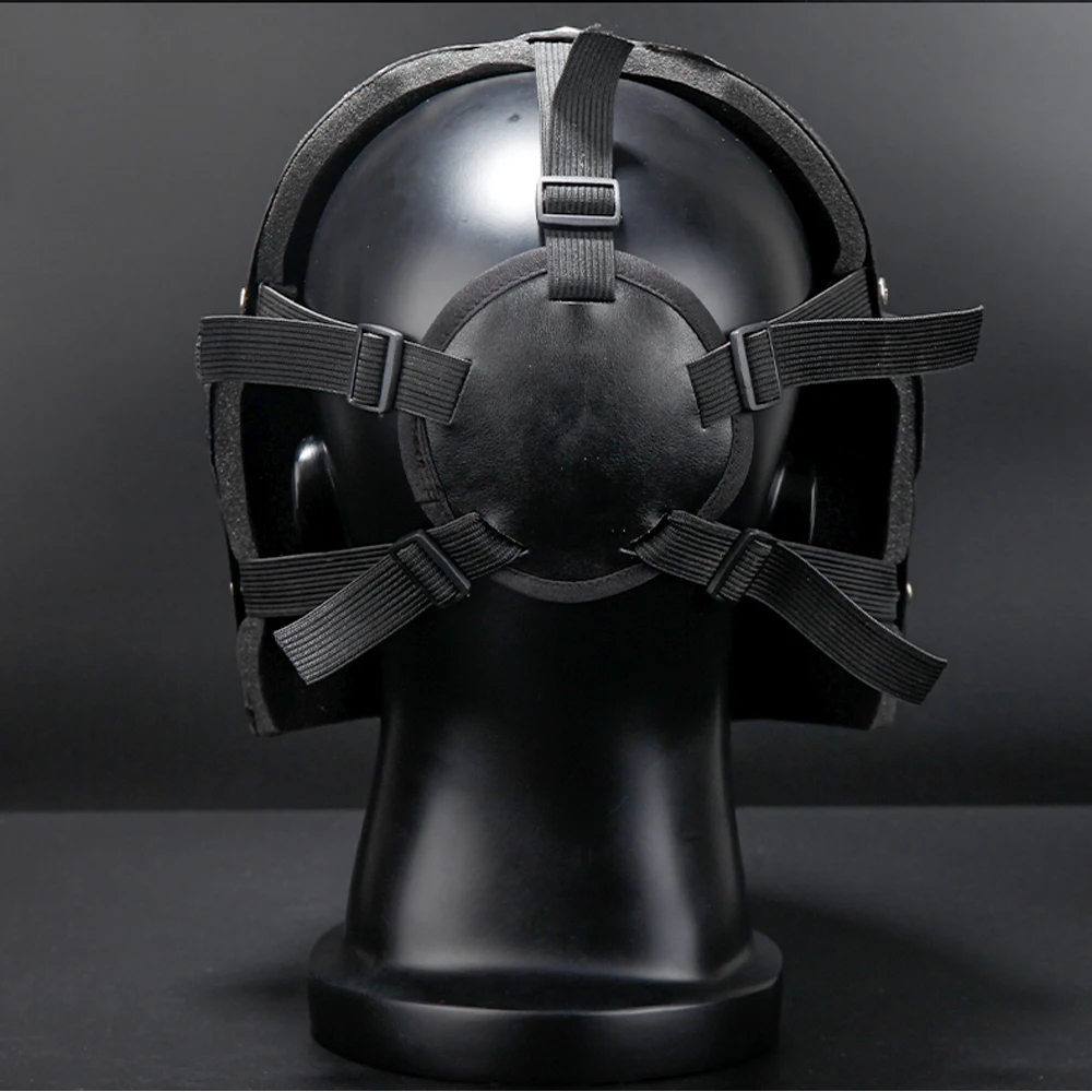 Mandalorian Full-Face 100% máscara de fibra de carbono Comics Cosplay Prop película Prop protector Cool Airsoft casco máscara facial máscara negra - imagen 4