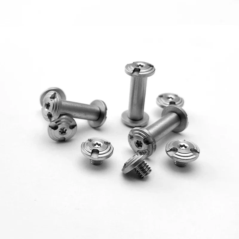 2 juegos de tornillo de bloqueo de husillo con mango de cuchillo, acero inoxidable 416, cabeza de ciruela T8, tornillo M4, cuchillo modificado, accesorios para hacer embriones - imagen 3