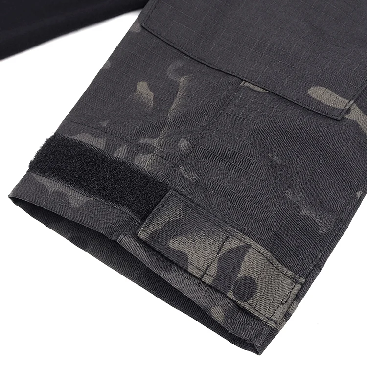 Camisa táctica de combate, rodilleras, pantalones de caza, Softair, Paintball, uniforme de entrenamiento de senderismo, ropa de trabajo transpirable al aire libre - imagen 4