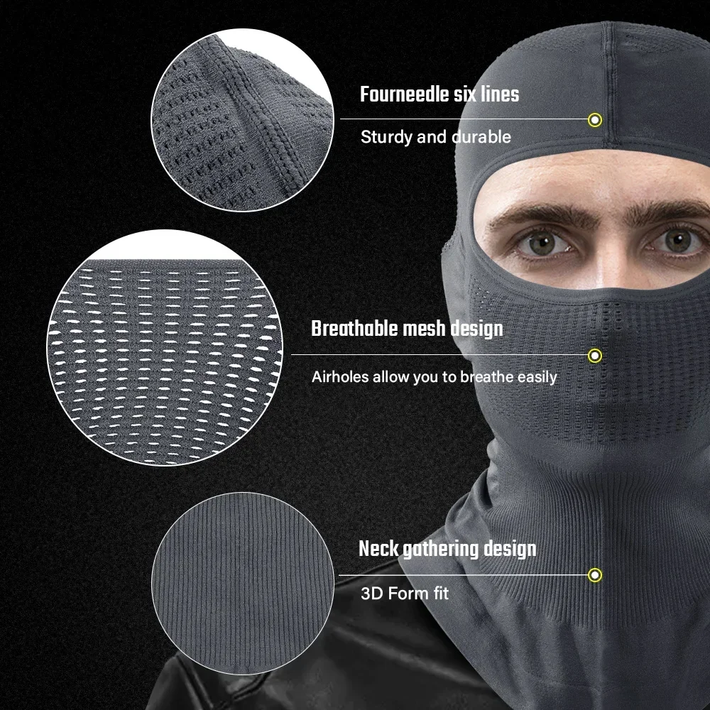 Gorro pasamontañas, máscara facial completa, protección solar transpirable, cubierta facial elástica para deportes, senderismo, Camping, esquí, pañuelo para la cabeza al aire libre para hombres - imagen 4