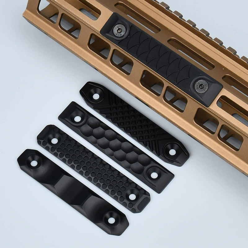 Panel de cubierta de riel táctico MLOK, aleación de aluminio, montaje de 80/120mm, M-LOK/Keyymod System, Kit de riel, accesorio de caza negro - imagen 2