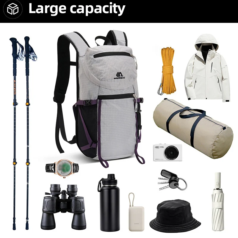 Mochila deportiva para ciclismo al aire libre, montañismo, senderismo, hombres y mujeres, mochila grande para acampar, senderismo, correr, escalada, bolsas de entrenamiento - imagen 4