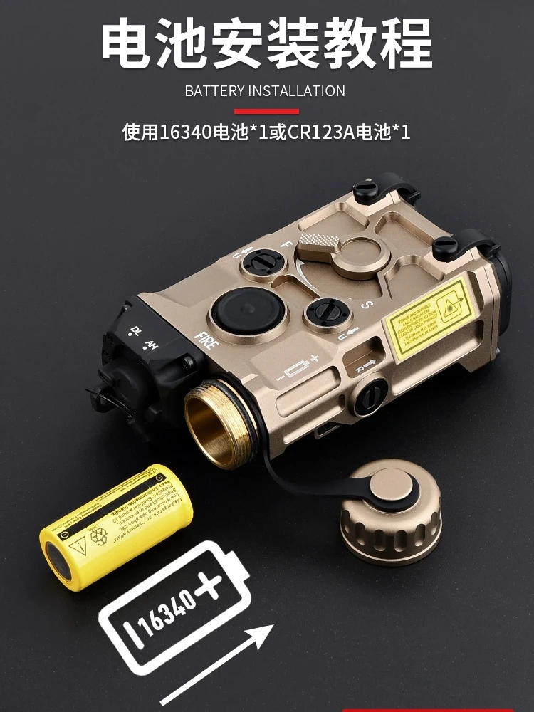 WADSN-puntero láser de Metal OGL, luz blanca Ir, Flash, PEQ15, funda de batería - imagen 5