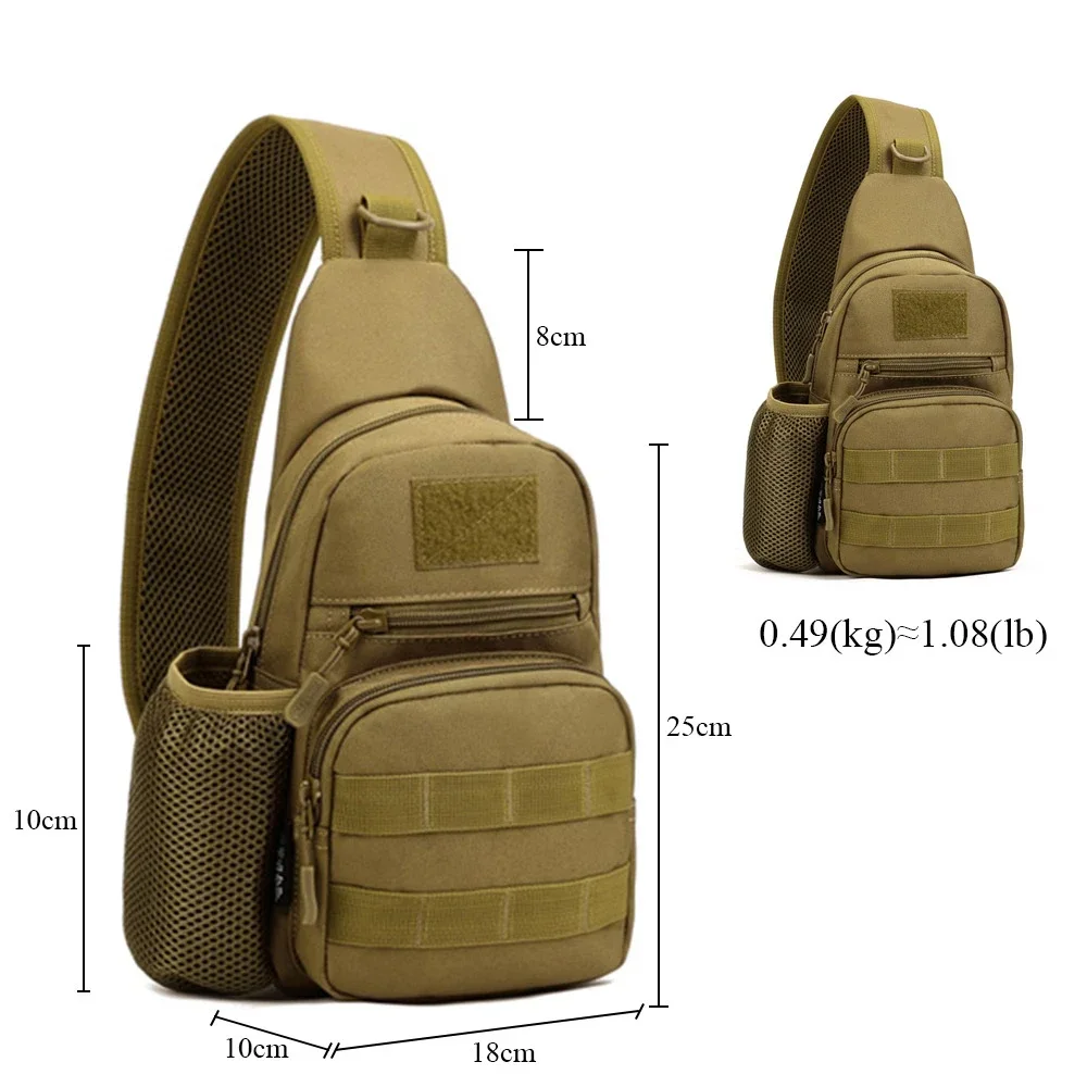 SINAIRSOFT bolso cruzado táctico, bolso de pecho para deportes al aire libre, bolso de hombro impermeable, pesca, Camping, senderismo, ciclismo, bolsas de viaje - imagen 2