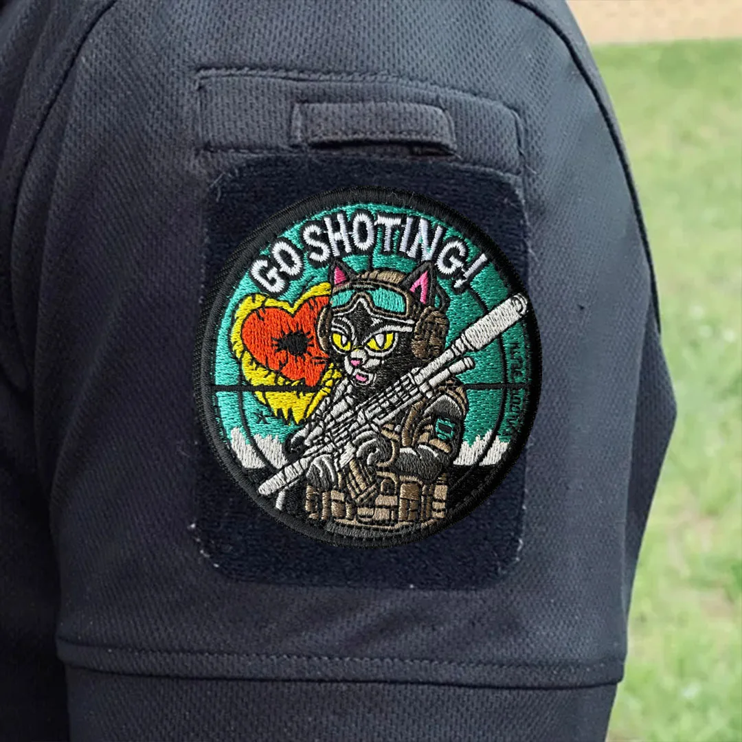 Parche bordado gato gamer airsoft con cierre para mochila - imagen 4