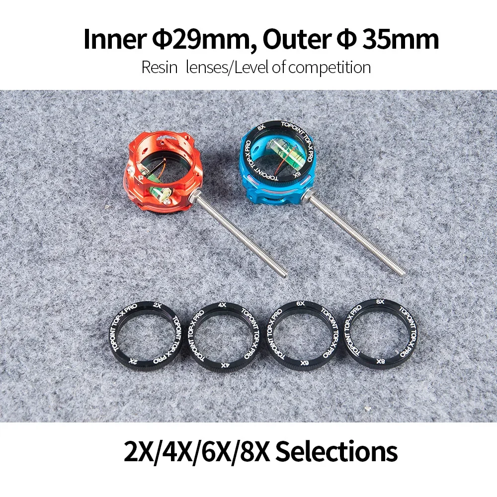 Mira de arco compuesta para tiro con arco, accesorio de aluminio 7075 CNC para caza, 2/4/6/8X, TP8710-Pro, 1 unidad - imagen 4