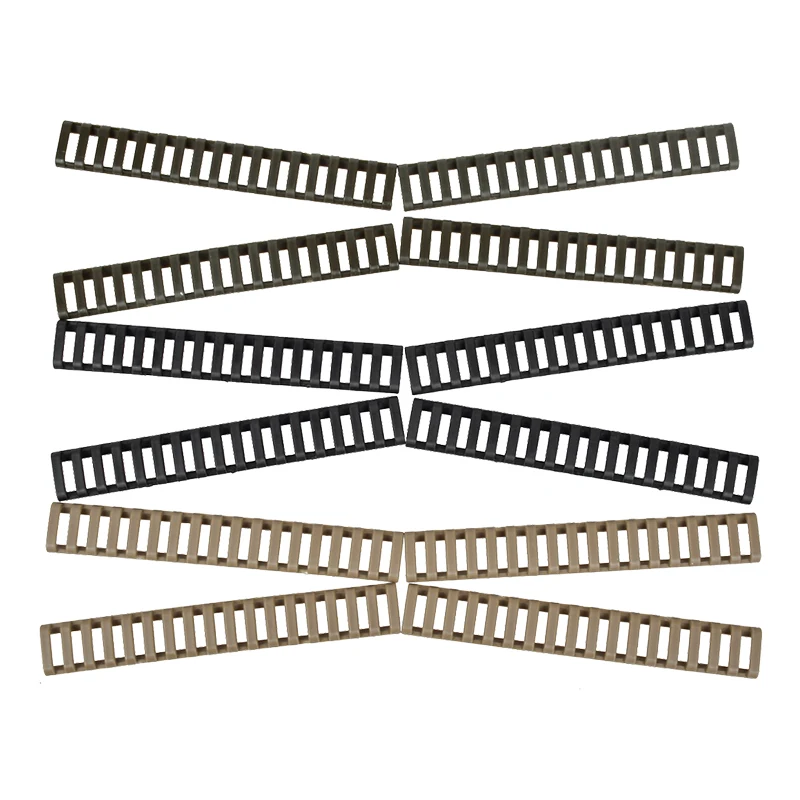 Paquete de 4 protectores de manos para Rifle, color negro, resistente al calor, cubierta de riel de escalera de goma, riel Picatinny de 20MM, juguete, pistolas Airsoft, caza CS - imagen 2