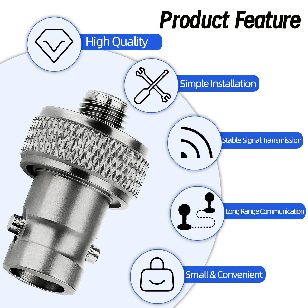 Adaptadores de antena ABBREE, conector SMA hembra a BNC para Walkie Talkie, comunicación de largo alcance para UV-5R Mini UV-21PRO Ham Radio - imagen 5