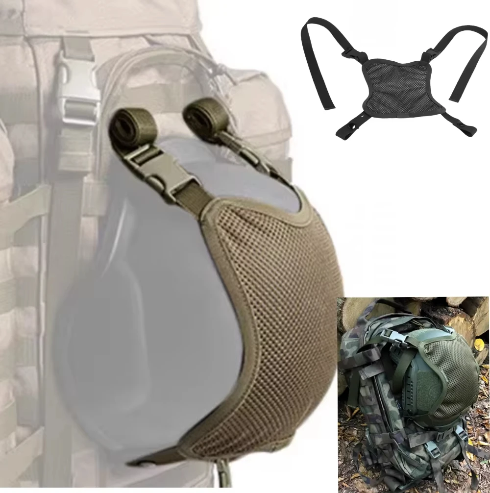 Casco táctico con compartimento canguro fijo para ciclismo, motocicleta, mochila multifuncional, paquete de accesorios externos para casco - imagen 4