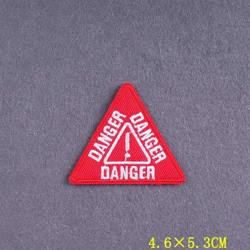 Parches bioquímicos bordados para ropa, insignias de señales de advertencia para mochila, parches de hierro para ropa - imagen 5