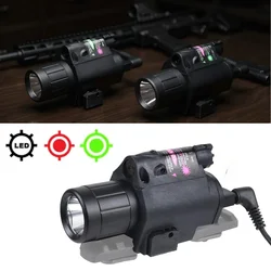 Linterna táctica con interruptor remoto, punto rojo, la-ser, luz de pistola para Glock 17 19 / 20mm, riel de caza