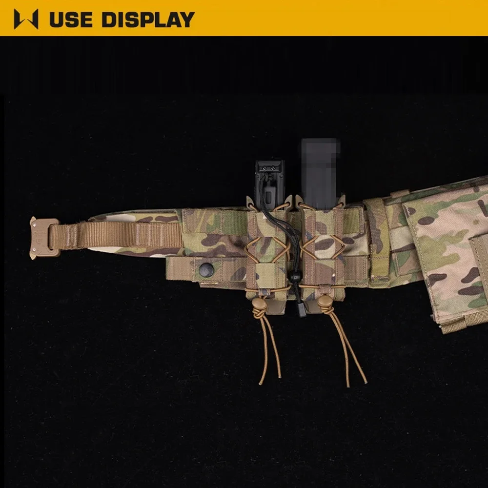 9mm Pistol Magazine Pouch Double Tiger Type Quick Pull Mag Pouches for  Outdoor Hunting Airsoft Molle Tactical Tool Bag - imagen 5