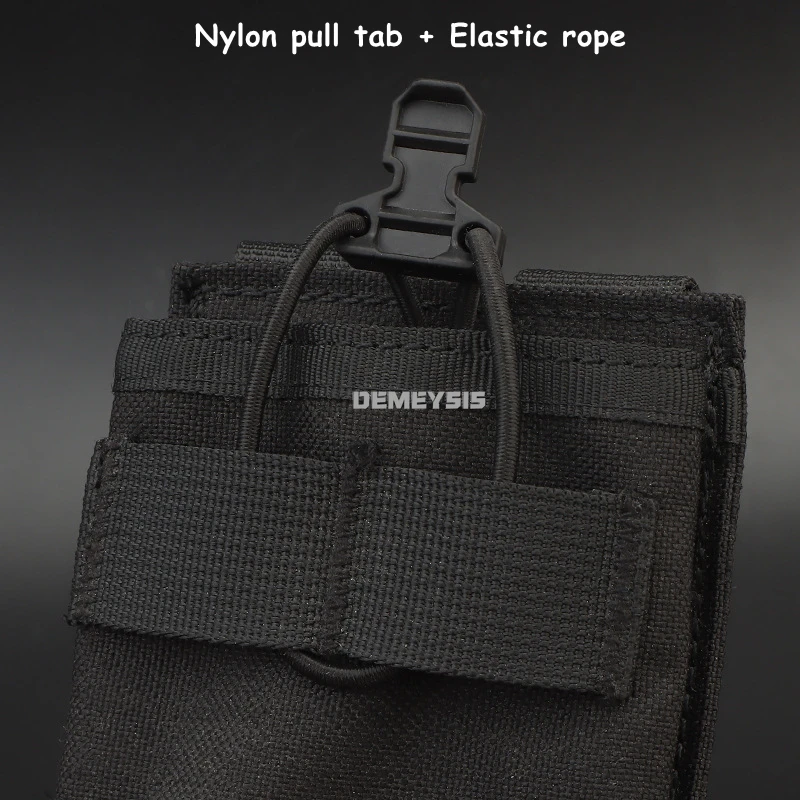 Chaleco táctico, bolsa para revistas, goma antideslizante, bolsa con lengüeta de tracción rápida, cuerda elástica, hebilla de seguridad, accesorios para chalecos con bolsa Mag - imagen 5