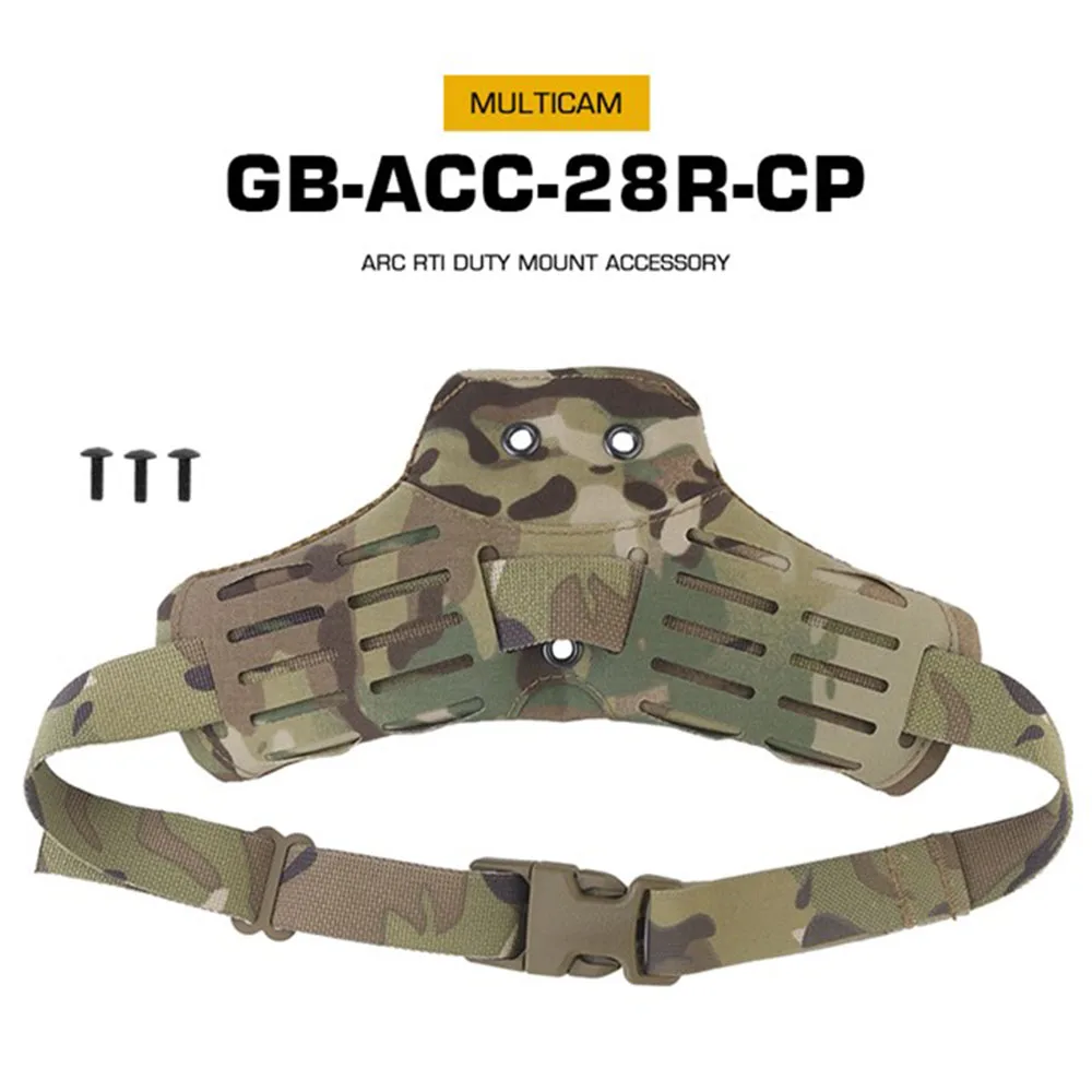 Se muestra una correa de camuflaje con las letras GB-ACC-28R-CP