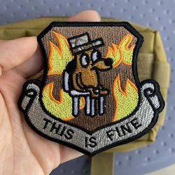 Parche gancho y bucle militar perro bordado resistente
