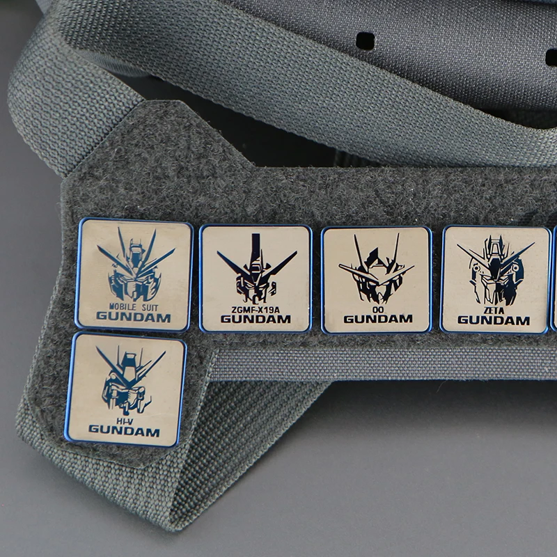 Parches de Metal de la serie Gundam, insignia de Guerrero táctico, pegatina DIY para ropa, chaleco, chaqueta, decoración, 9 modelos móviles - imagen 2