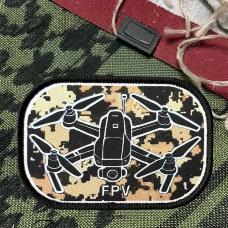 Parche de impresión "DRONE", chaleco táctico, sombreros con gancho y bucle, insignia de moral, mochila, pegatinas decorativas, parches para brazalete para ropa - imagen 2