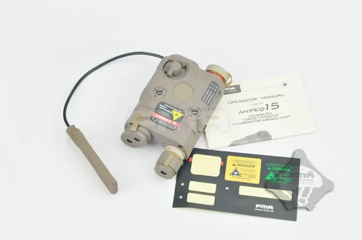 Láser verde FMA PEQ-15 con lentes IR y luz blanca LED, versión mejorada BK/DE/FG - imagen 2