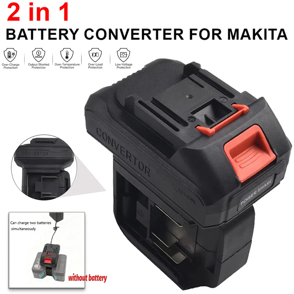 Convertidor de batería 2 en 1 para batería Makita de 21V a batería de iones de litio Makita de 18V, herramienta eléctrica para taladro, accesorios de herramientas eléctricas