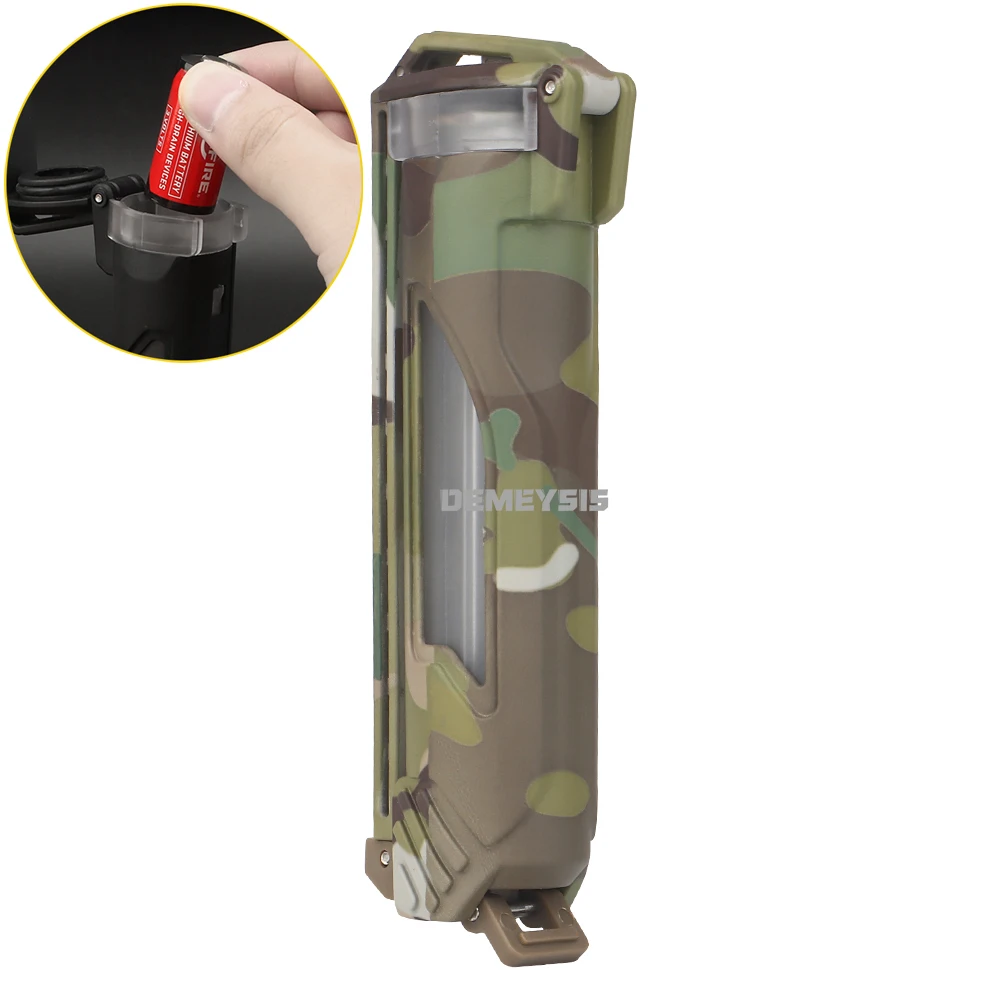 Caja de almacenamiento de batería táctica, resistente al agua, para caza, tiro, Airsoft, estuche de almacenamiento de batería para baterías CR123/AA/AA - imagen 2