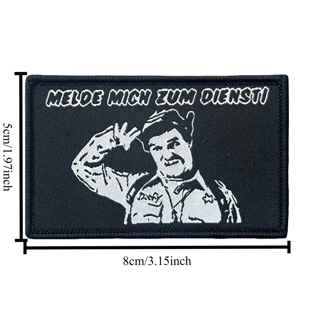 MELDE MICN IUM DIENSTI parche táctico parches de gancho y bucle insignia de moral militar brazalete del ejército pegatinas para mochila - imagen 2