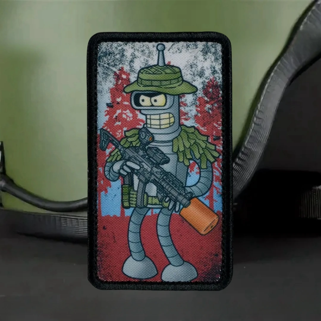 Parche de gancho y bucle impreso "Stormtrooper y Lunapark", insignia de moral táctica para matar, pegatina decorativa para mochila del ejército militar - imagen 5