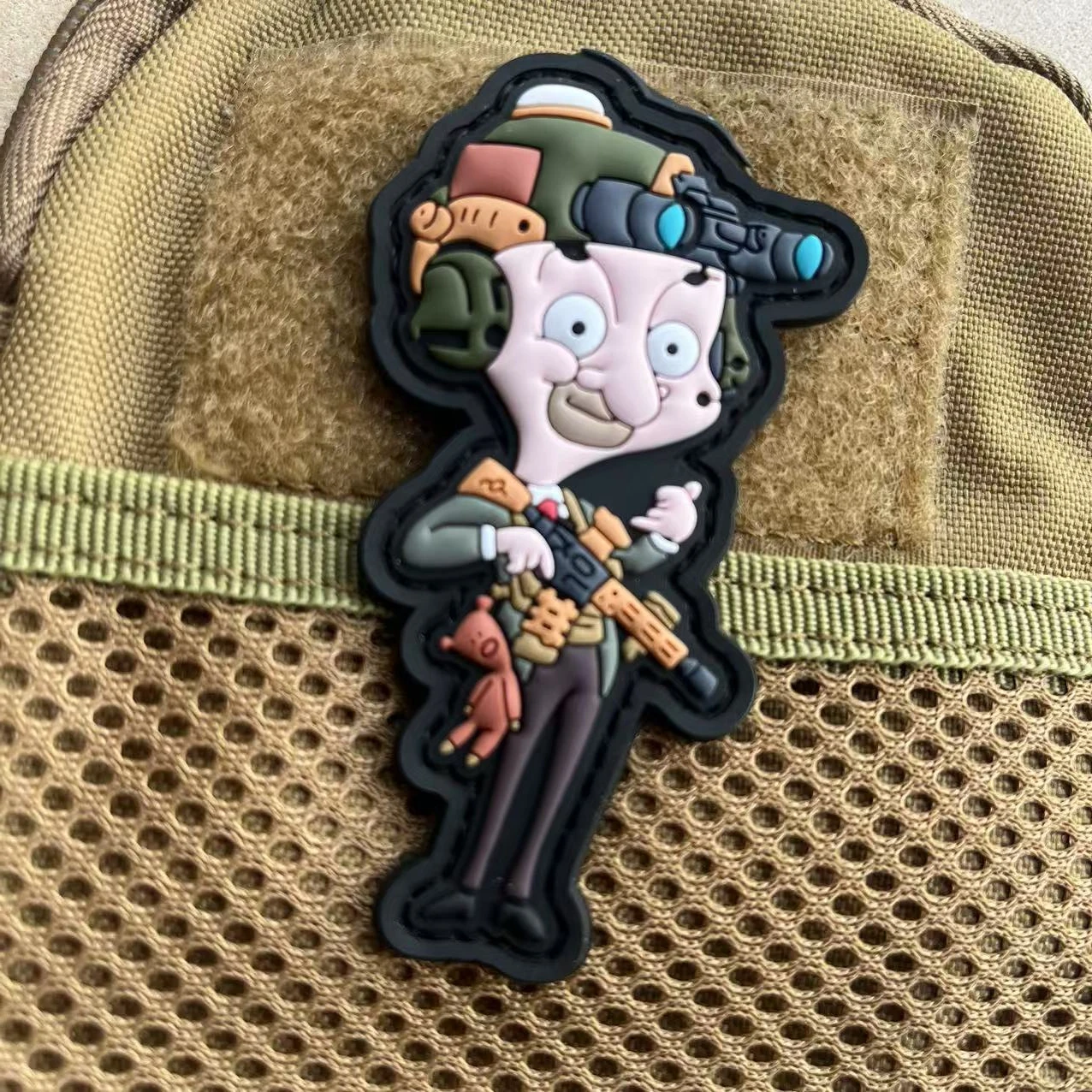 Interesantes parches de Morale de Sir, insignia de brazalete táctico de PVC, mochila divertida y humorística para exteriores, accesorios para sombrero, pegatinas Mr. Bean