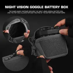 Bolsa de batería para casco de caza para gafas de visión nocturna – Bolsa para casco SC compatible con MOLLE con cierre mágico