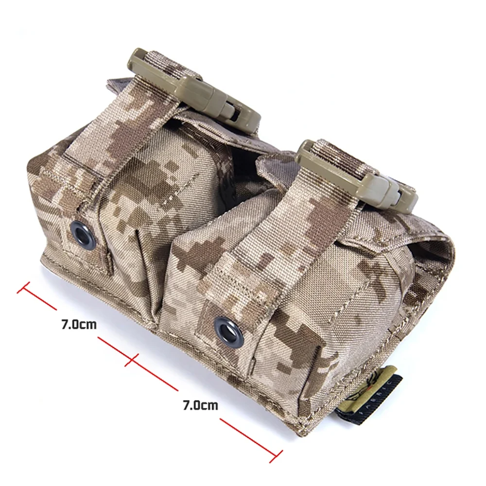 Nuevo chaleco táctico de caza al aire libre de alta calidad, bolsa Molle doble modelo M67, bolsa de tenis de Apple GRENADE POUCH - imagen 2