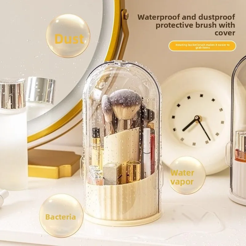 Organizador EDC giratorio antipolvo para maquillaje y brochas - imagen 4