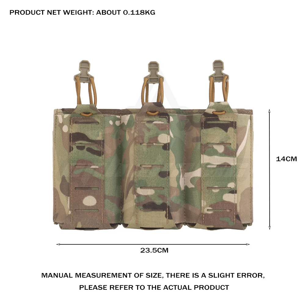 OphidianTac 3 Mag bolsa 5,56/7,62mm ligera Triple elástica revista bolsa Molle M4 AR15 riñonera funda equipo de caza - imagen 3