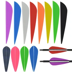 Tiro con arco 50 Uds plumas de flecha de 3 pulgadas paletas de goma Fletches DIY eje arco caza accesorios de tiro, 11 colores ‌