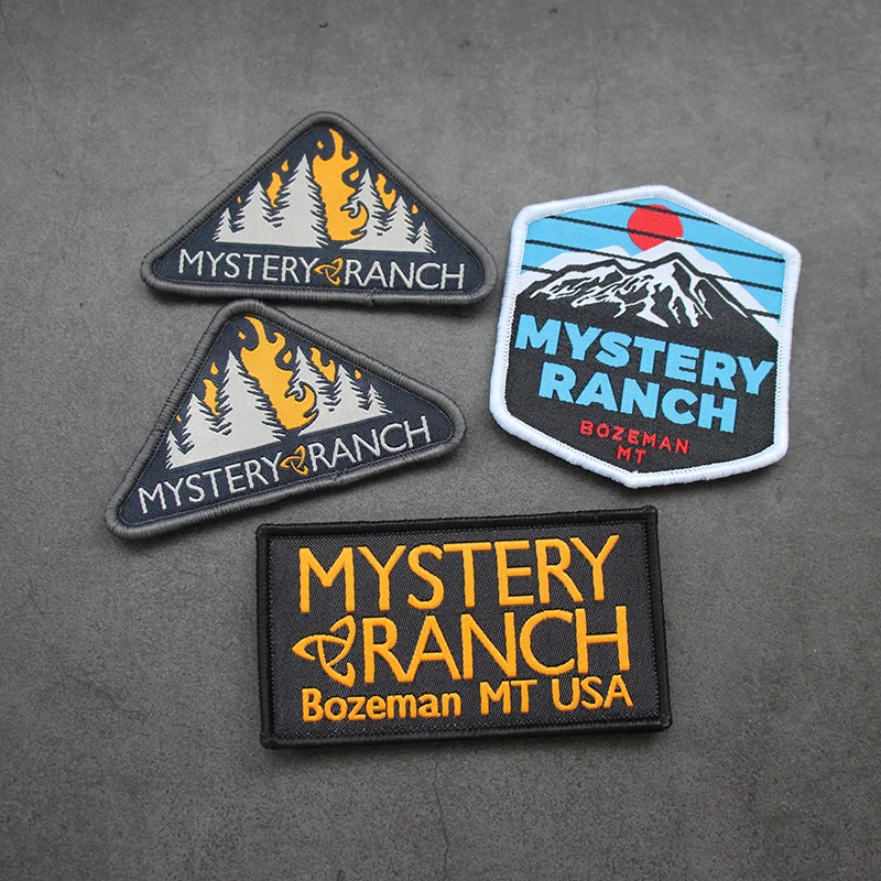 Accesorios para bolsa al aire libre, brazalete Triangular de granja misteriosa, etiqueta tejida, mochila de moral, insignia DIY, parche de gancho y bucle para chaqueta - imagen 4