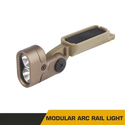 Luz LED táctica modular riel de arco IR blanca para casco caza airsoft