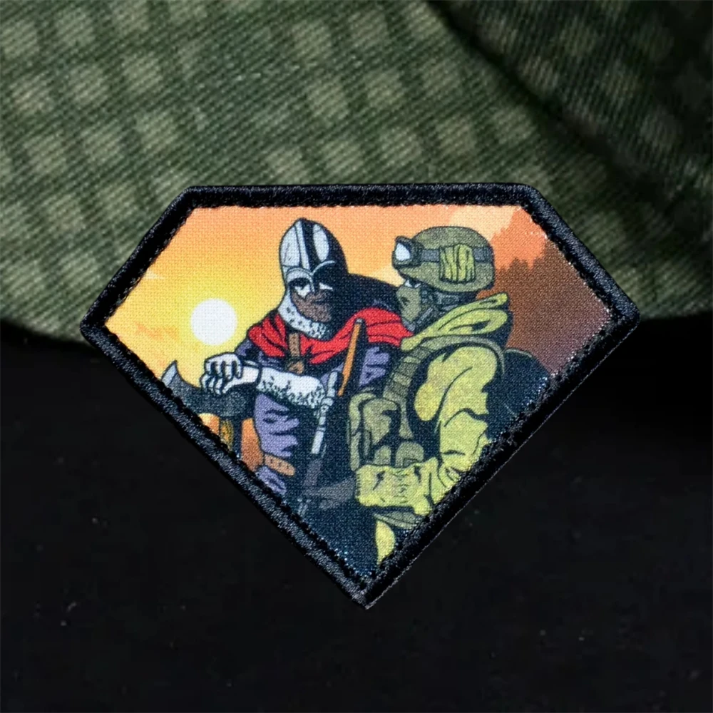 Parches impresos con insignia de moral de “genaciones”, brazalete táctico de soldado, gancho y bucle, accesorios para mochila militar rusa, pegatinas - imagen 4