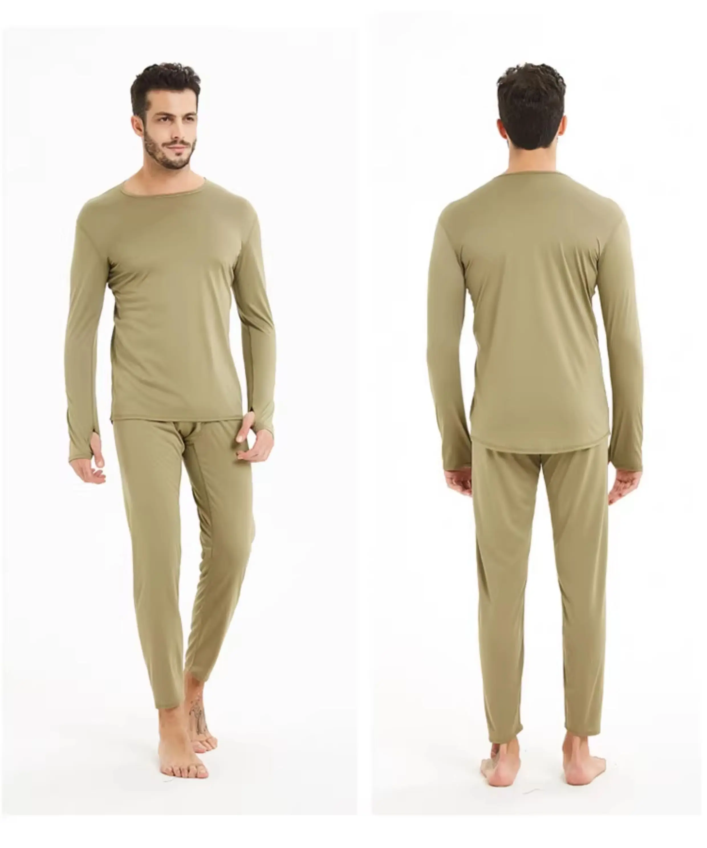 Conjunto de traje de secado rápido que absorbe el sudor para hombres y mujeres de ropa interior cálida para deportes al aire libre - imagen 3