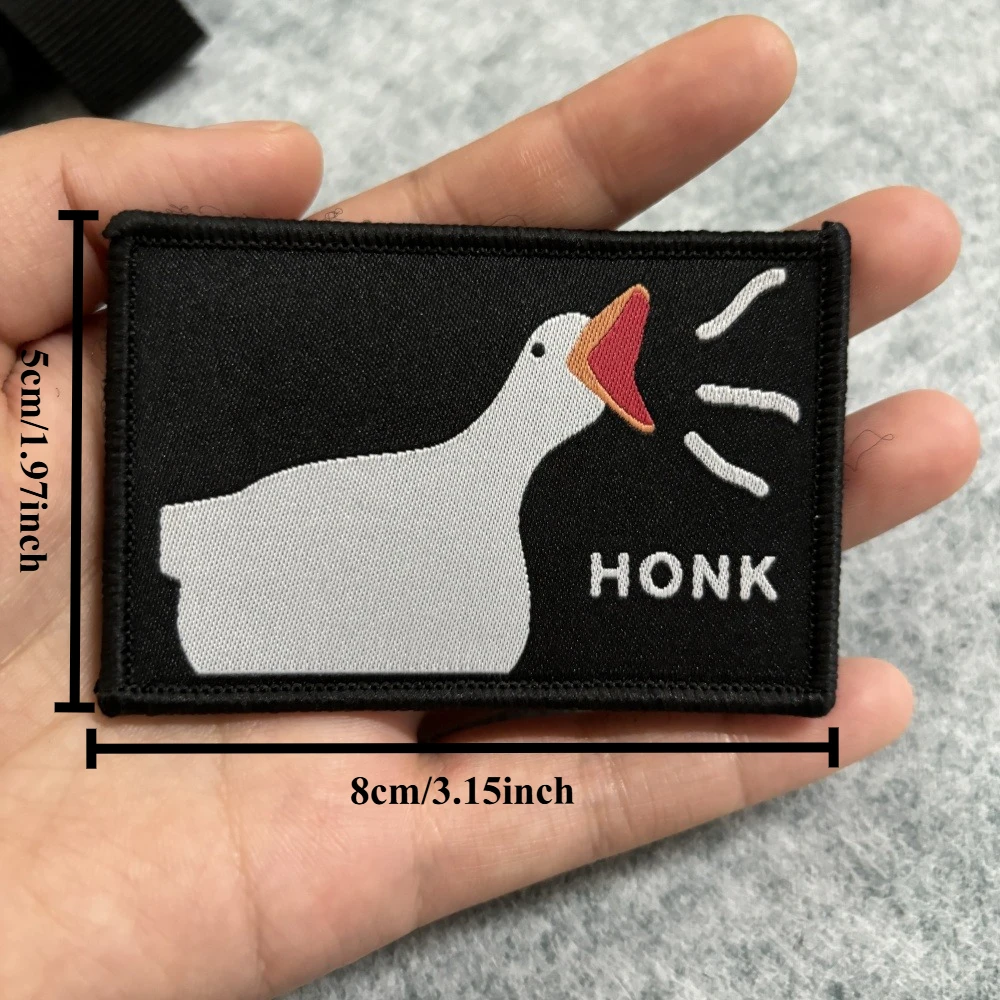 Kilroy era aquí parche táctico Goose Honk impreso parches de gancho y bucle insignia de moral militar brazalete del ejército apliques sombrero pegatinas - imagen 2
