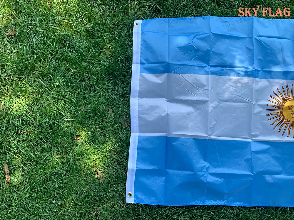 SKY FLAG Bandera Argentina 90x150cm Colgante Poliéster Estándar Bandera y Banner Nacional Argentino - imagen 5