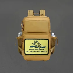 Parche estampado Get Out of My Territory, insignia de moral táctica con gancho y bucle, pegatinas decorativas para mochila, parches para brazalete para ropa