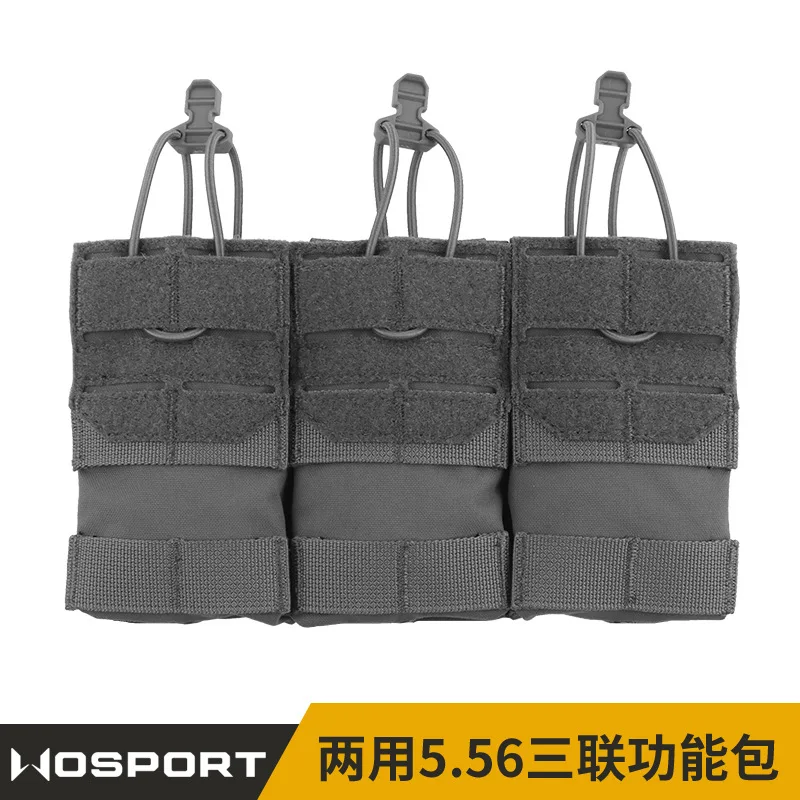 Equipo táctico del ejército para exteriores, chaleco de camuflaje, paquete Triple, Molle, multiusos, juego de Paintball, Kit de accesorios, 5,56 - imagen 2