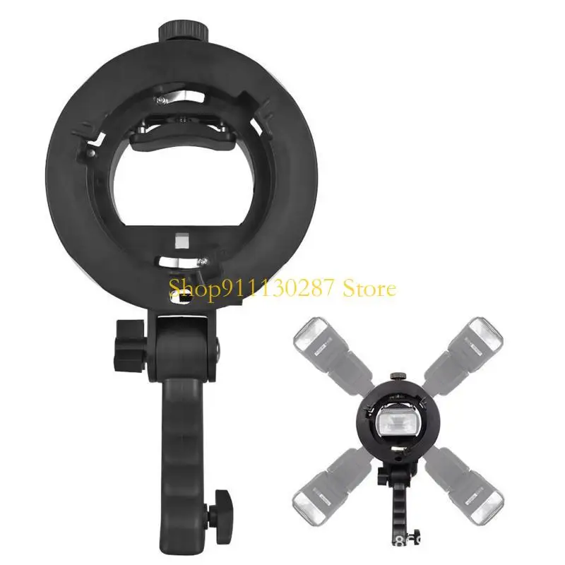 Adaptador soporte soporte flash universal J1HC con agarre manual ajustable para Speedlite Snoots Flash Softbox paraguas - imagen 2