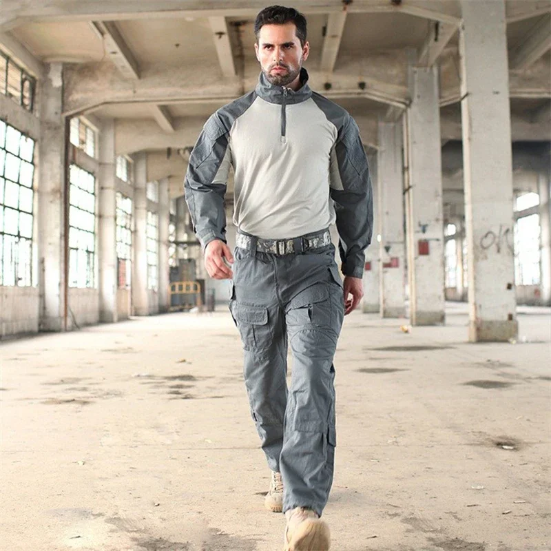 Conjuntos de chaqueta táctica de caza para hombre, pantalones Cargo, uniforme impermeable, táctico camuflaje, entrenamiento deportivo al aire libre, uniforme de senderismo, nuevo - imagen 2