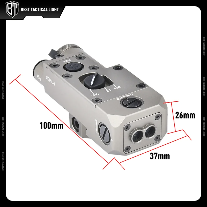 WADSN-puntero láser IR de CQBL-1 de Metal táctico, punto rojo, verde y azul, compatible con riel Picatinny de 20mm, lámpara exploradora, accesorios Airsoft - imagen 5