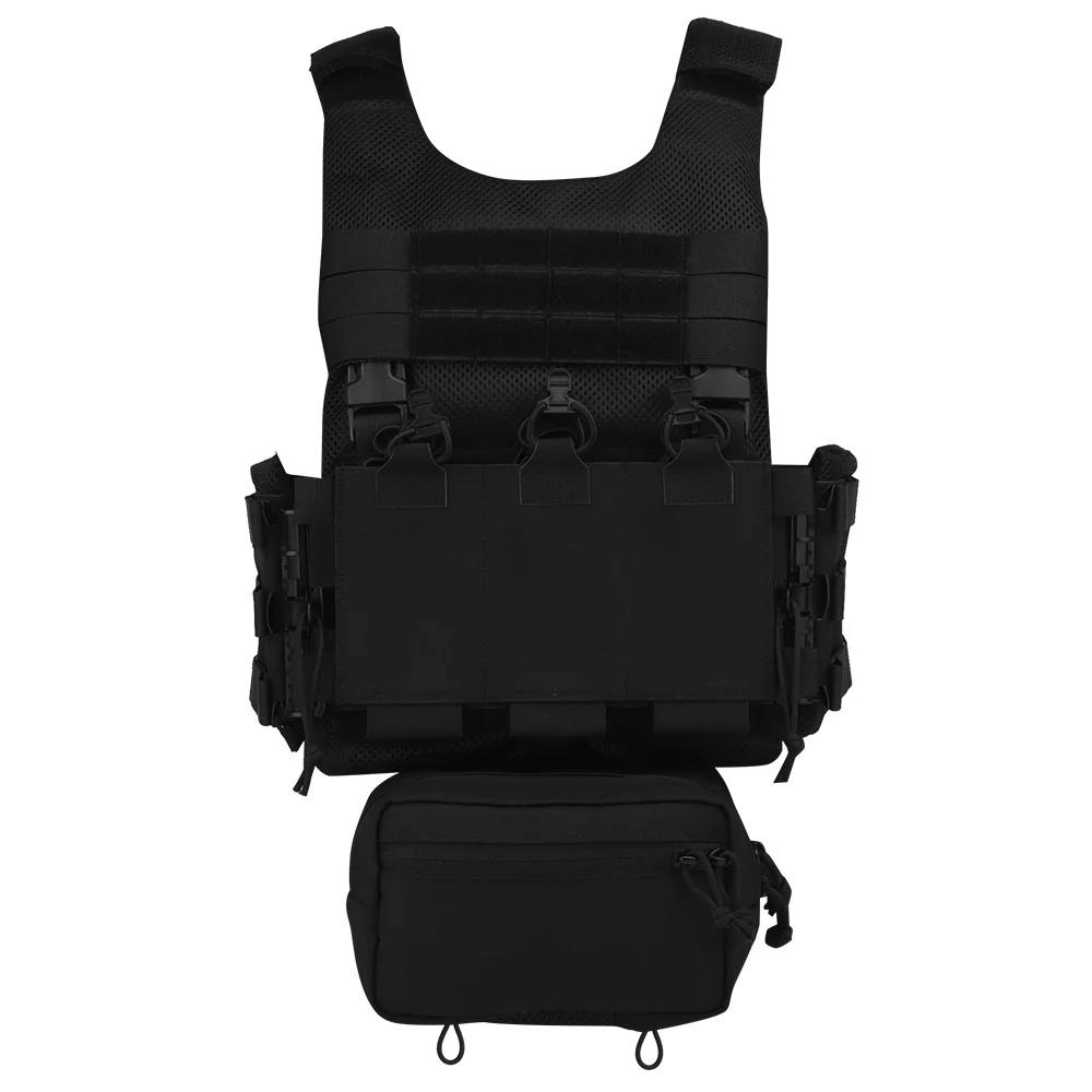 Portador de placa L V-119 de liberación rápida con bolsa Triple Mag versión marítima chaleco de pecho accesorios de caza - imagen 5