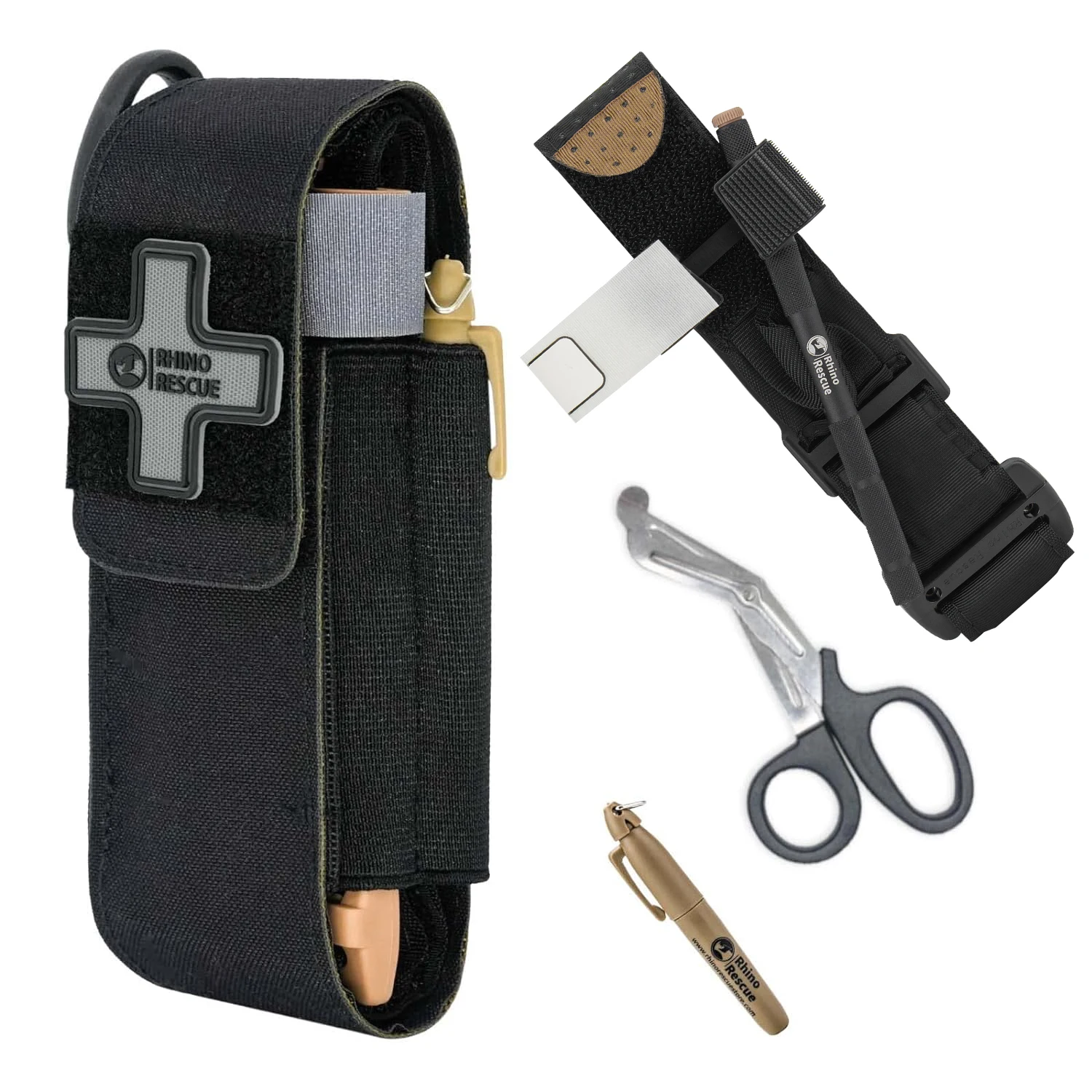 Torniquete táctico RHINO RESCUE con funda MOLLE y tijeras - imagen 5