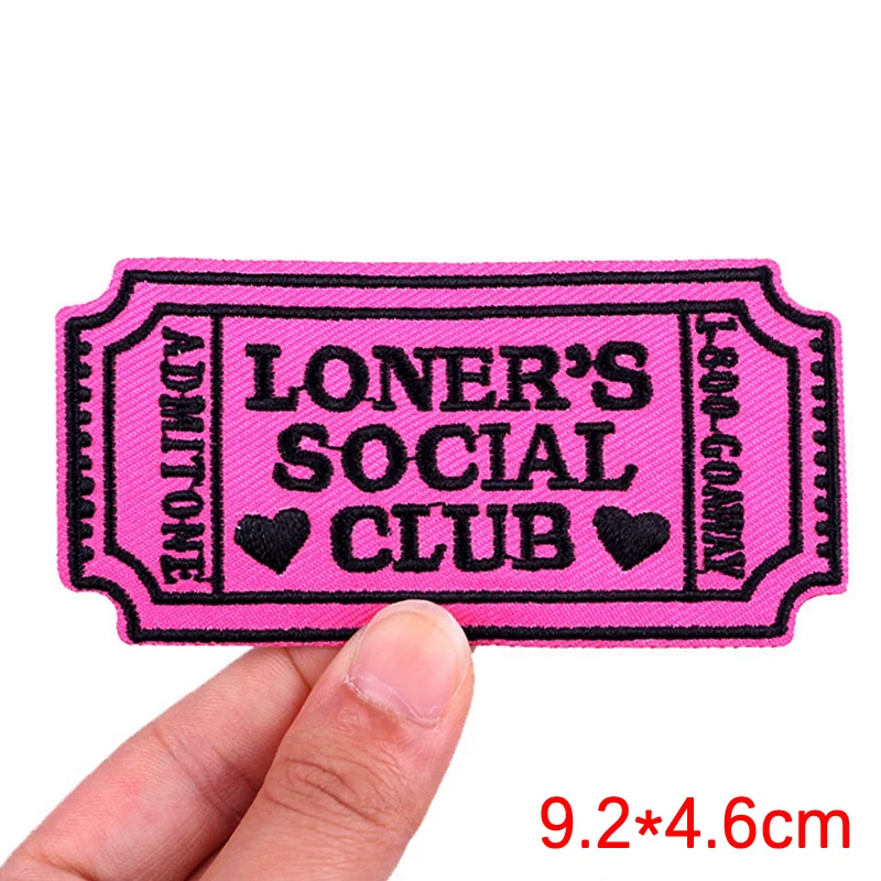 Parche de música Rock, cinta para planchar, parches bordados para ropa, parches termoadhesivos para ropa, pegatinas para ropa con letras fantasma - imagen 3